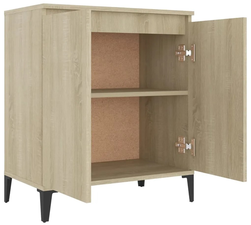 Credenza rovere sonoma 60x35x70 cm in truciolato