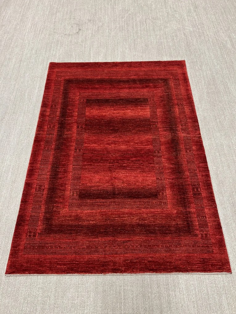Loribaft Tappeto 170 x 250 Rosso (Iran) Annodato A Mano