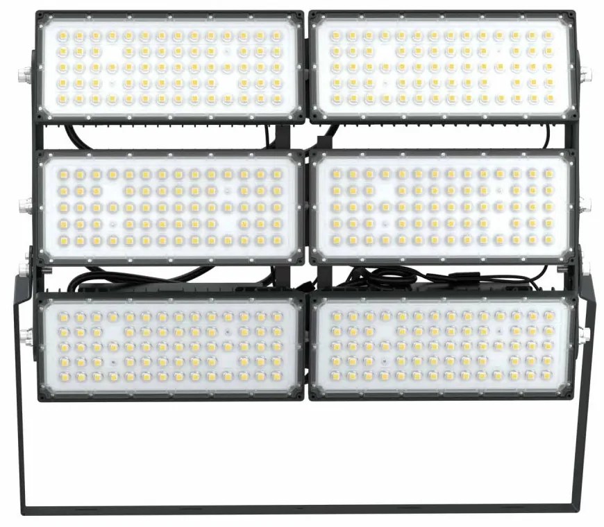 Faro Modulare LED 1.200W IP66, 167lm/W Dimmerabile DALI - INVENTRONICS Colore Bianco Freddo 5.000K, Scegli l'angolo di illuminazione 90°, Scegli le staffe dei moduli Orientabili