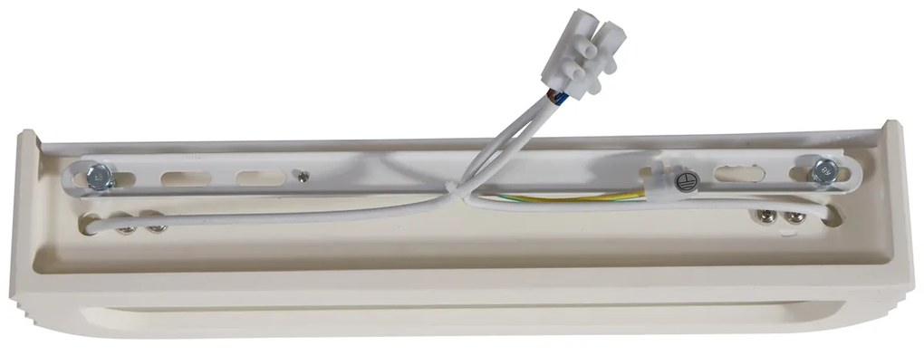 Lampada da parete scandinava beige rettangolare a 2 luci - Plaster