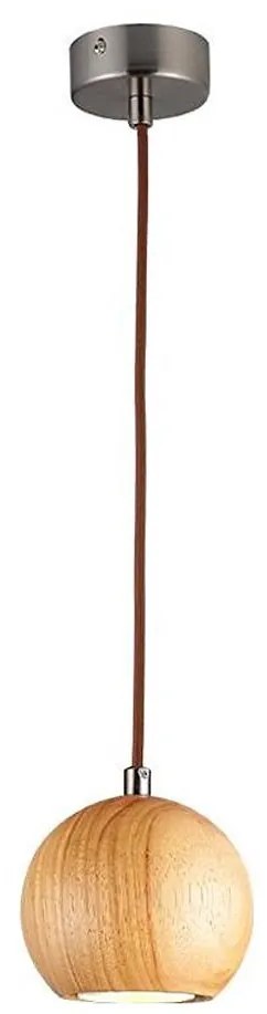 Lampada a sospensione con cavo 1xGU10/10W/230V Ø 11 cm massello/frasino