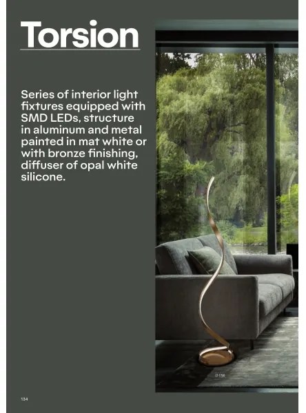 Redo 01-1816 - Lampada da tavolo LED TORSION, 11W/230V, finitura bronzo