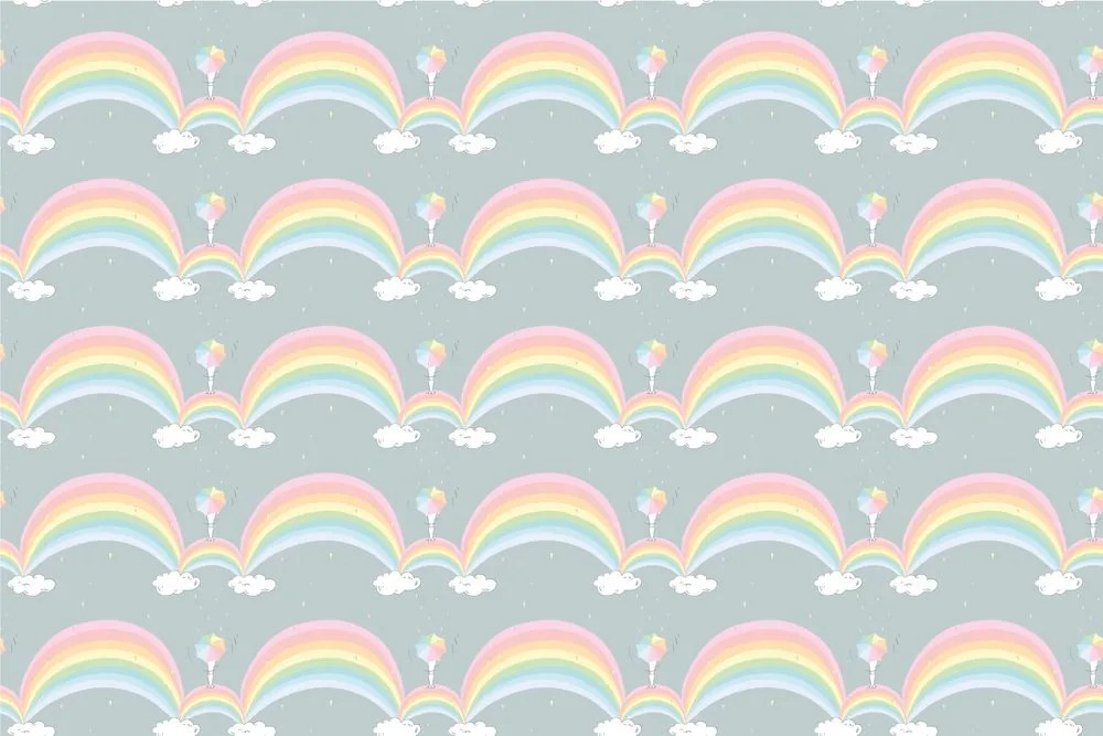 Carta da parati – Pioggia arcobaleno