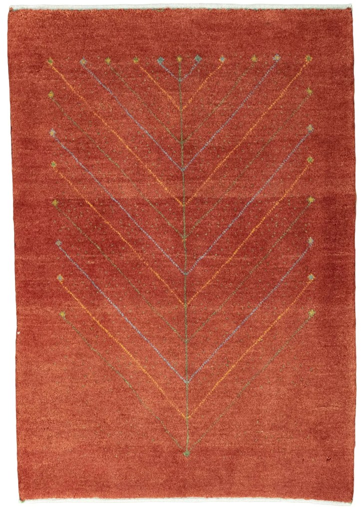 Gabbeh Tappeto 120 x 80 Rosso (Iran) Annodato A Mano