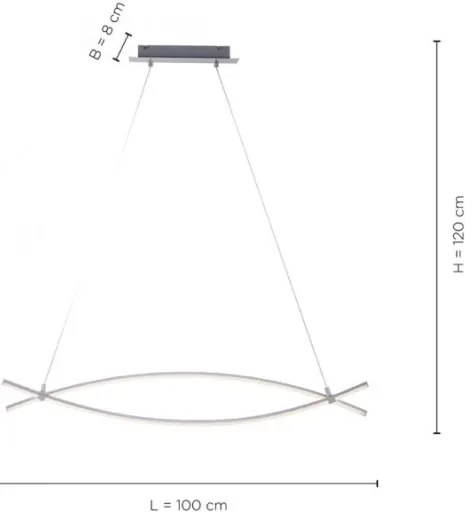JUST LIGHT. 15382-55 - Lampadario LED a sospensione con filo MAJA 2xLED/8,4W/230V cromo