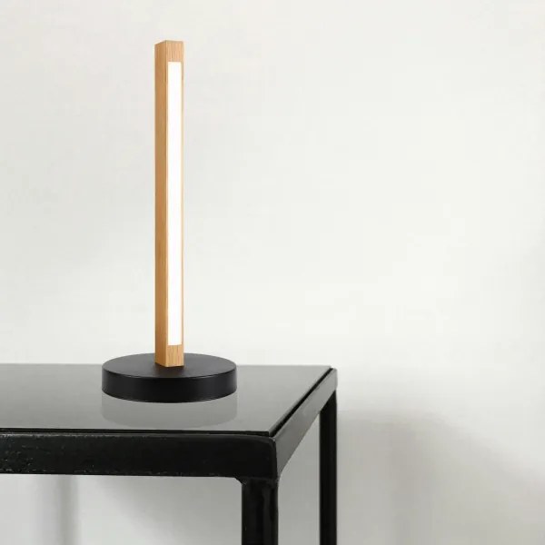 Lampada da tavolo LED VERDE LED/10W/230V 3000K rovere/nero