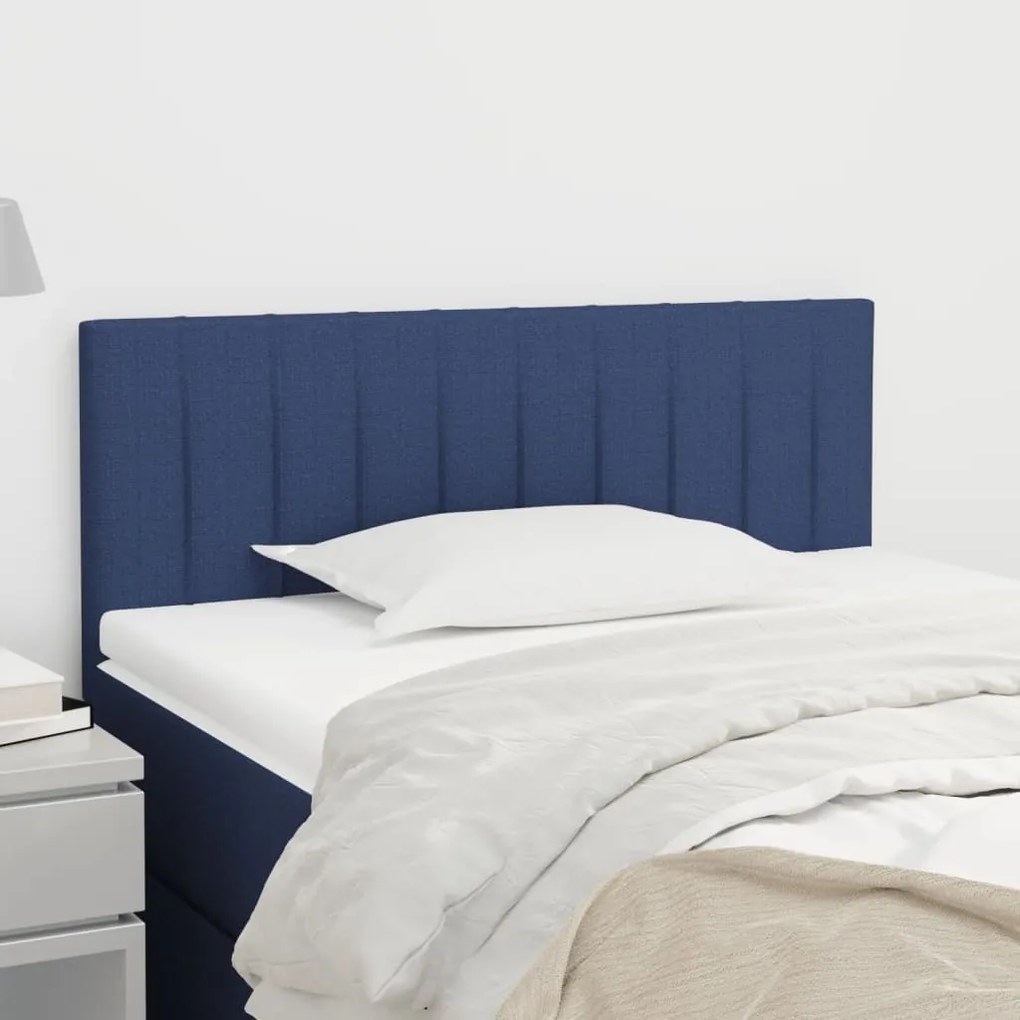 Testiera Blu 80x5x78/88 Cm İn Tessuto /