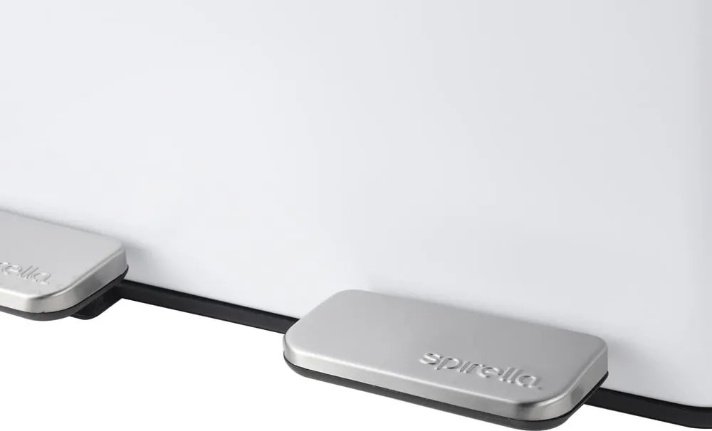 Cestino per la spazzatura bianco opaco in acciaio per raccolta differenziata/con pedale 2x20 l Aliya – Spirella