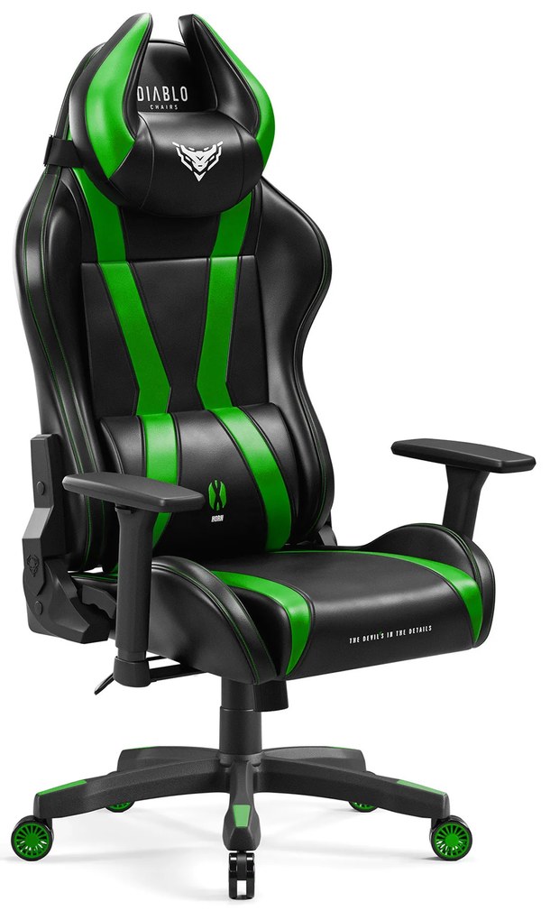 Sedia da gaming Diablo X-Horn 2.0 Normal Size: nero-verde