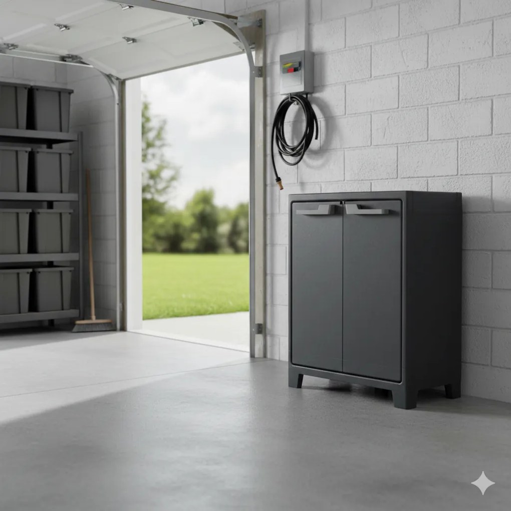 Armadio 2 ripiani 80x44x100 cm Keter Moby Basso XL Antracite...