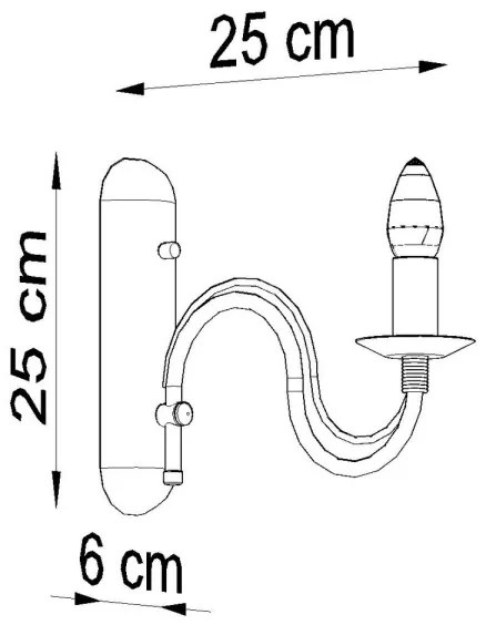 Applique MINERWA 1xE14/40W/230V bianco