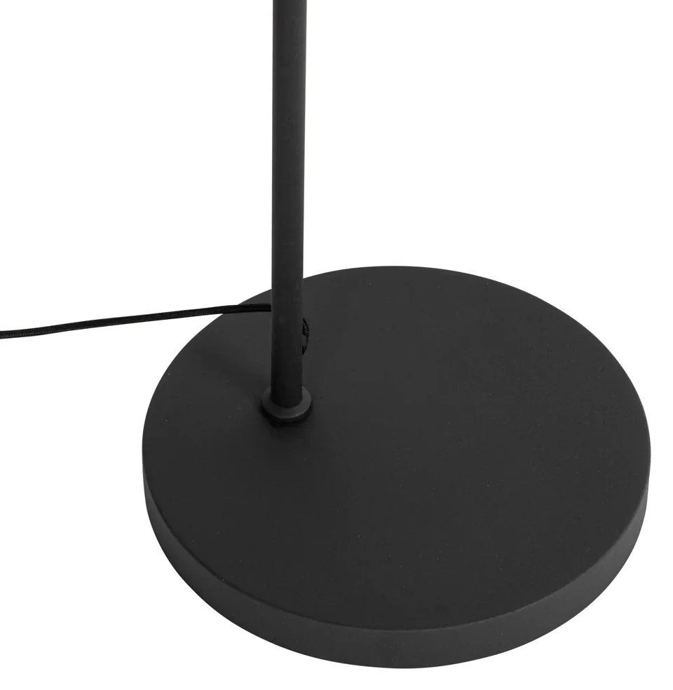 Lampada da terra retrò nera con interno dorato - Jinte