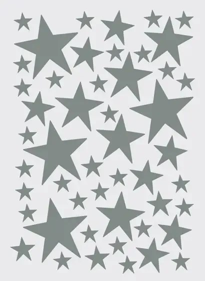 Ferm Living Adesivo murale Mini Stars - Grau