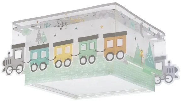 Dalber 63536 - Plafoniera per bambini TRAIN 2xE27/60W/230V