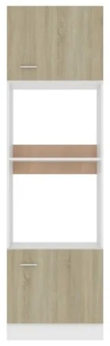 Armadio per Microonde Rovere Sonoma 60x57x207 cm in Truciolato