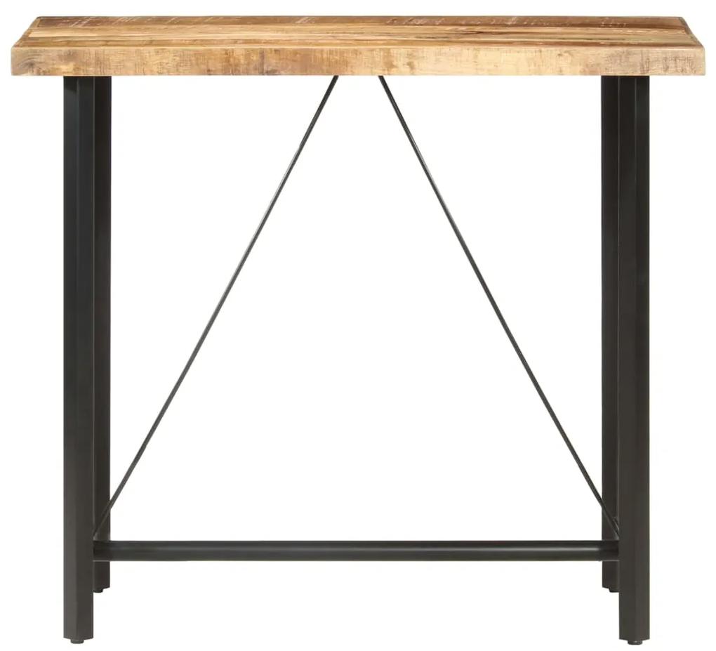Tavolo da bar 120x58x107 cm in legno ruvido di mango