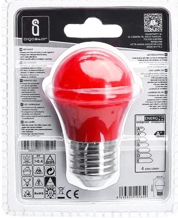 Lampadina LED G45 E27/4W/230V rossa - Aigostar