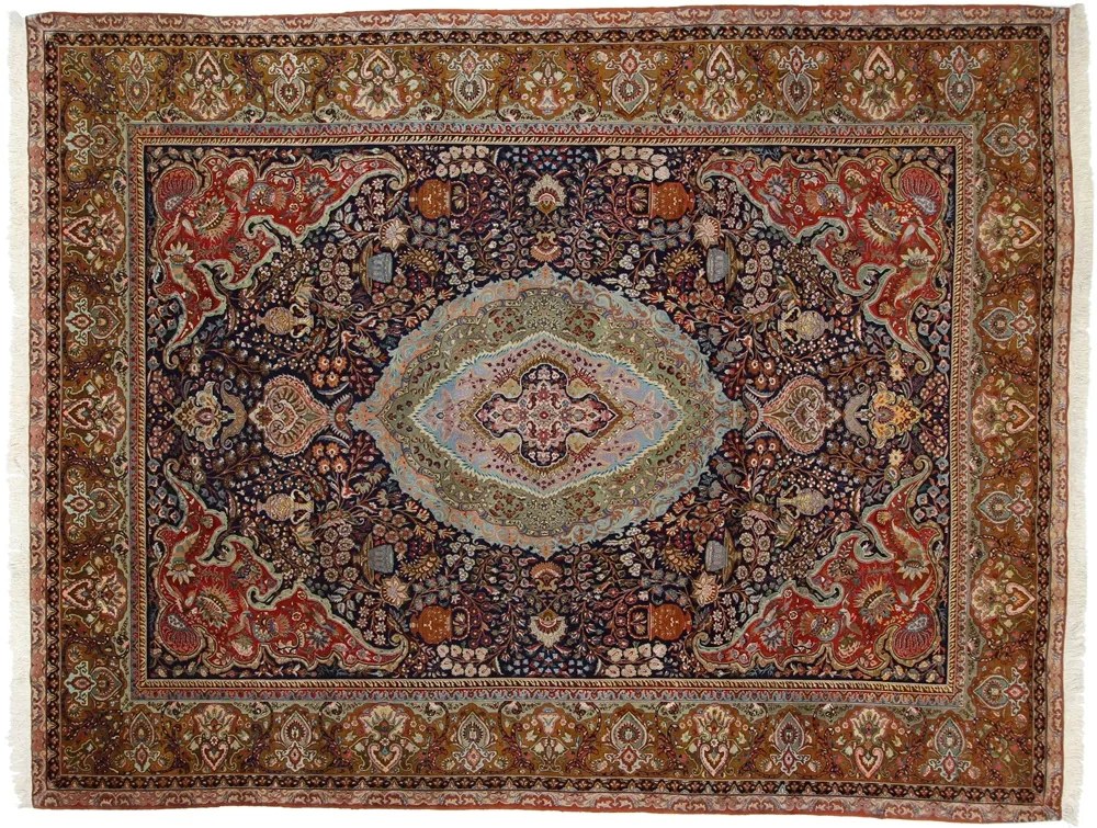 Tabriz Tappeto persiano 390x300 (Iran) Annodato A Mano
