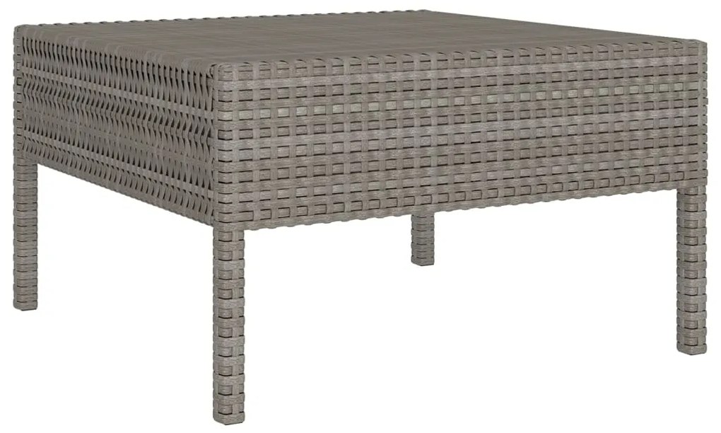 Set divani da giardino 13 pz con cuscini in polyrattan grigio