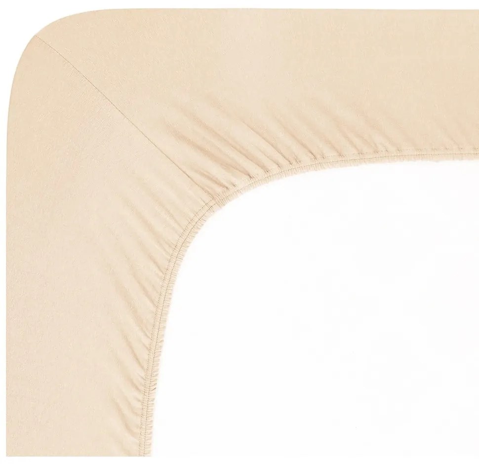 Lenzuolo elasticizzato in jersey beige 90x200 cm Boxspring - Andrea Simone