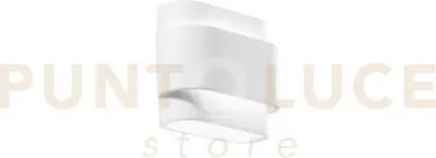 Applique a parete loop in gesso 2 luci attacco g9 20x16x9cm biemiss...