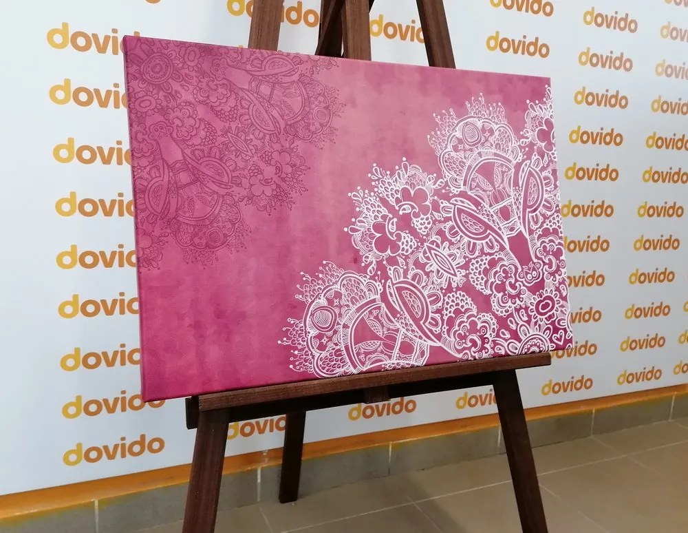 Quadro su tela – Elementi di Mandala floreale