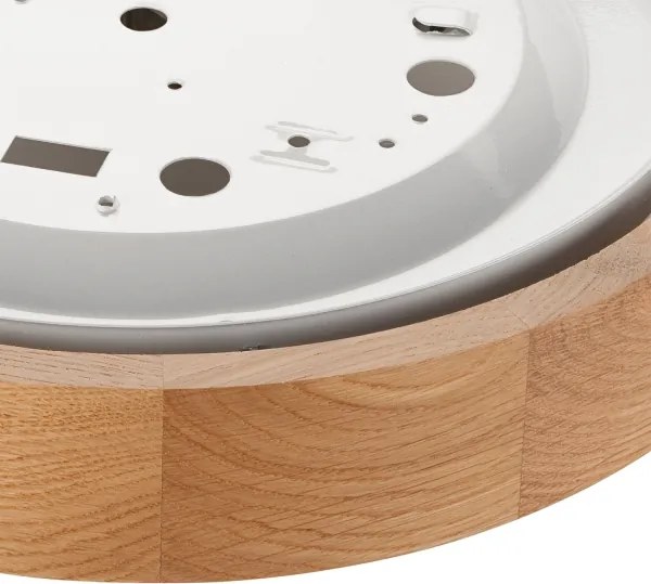 Brilagi-LED RGBW dimmerabile plafoniera CARVALHO SLIM 1xE27/9W/230V Wi-Fi rovere Ø 27 cm