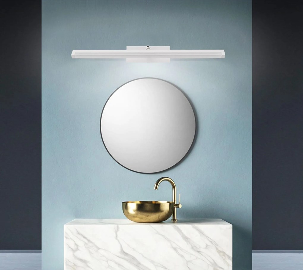 LAMPADA DA PARETE DA BAGNO LED SOPRA SPECCHIO 12W 50CM APP374-1W BIANCO