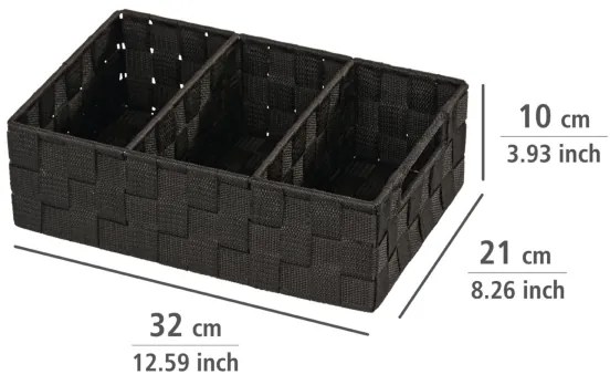 WENKO 20978100 - Organizer ADRIA 32x21 cm nero