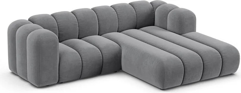 Divano angolare grigio ad angolo destro Lupine - Micadoni Home