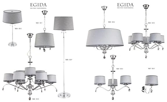 Jupiter 1604 - EG 5 CH - Lampadario di cristallo EGIDA 5xE27/60W