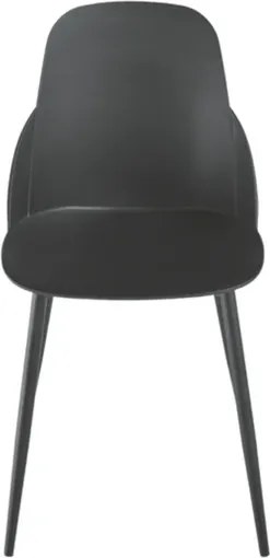 Sedia in polipropilene Nero con gambe in metallo - MILA 2 sedie