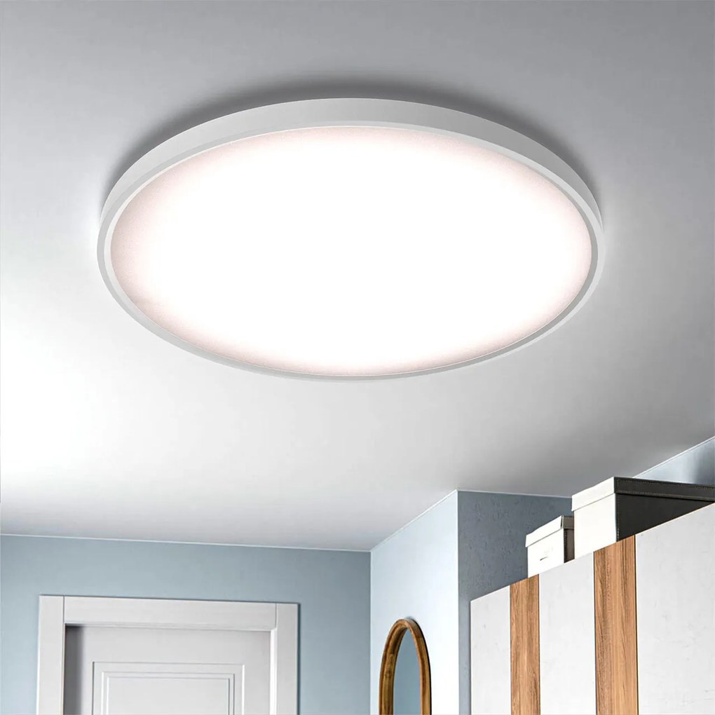 Plafoniera LED Rotonda 50W Slim CCT Ø600mm IP20 - Bianca
