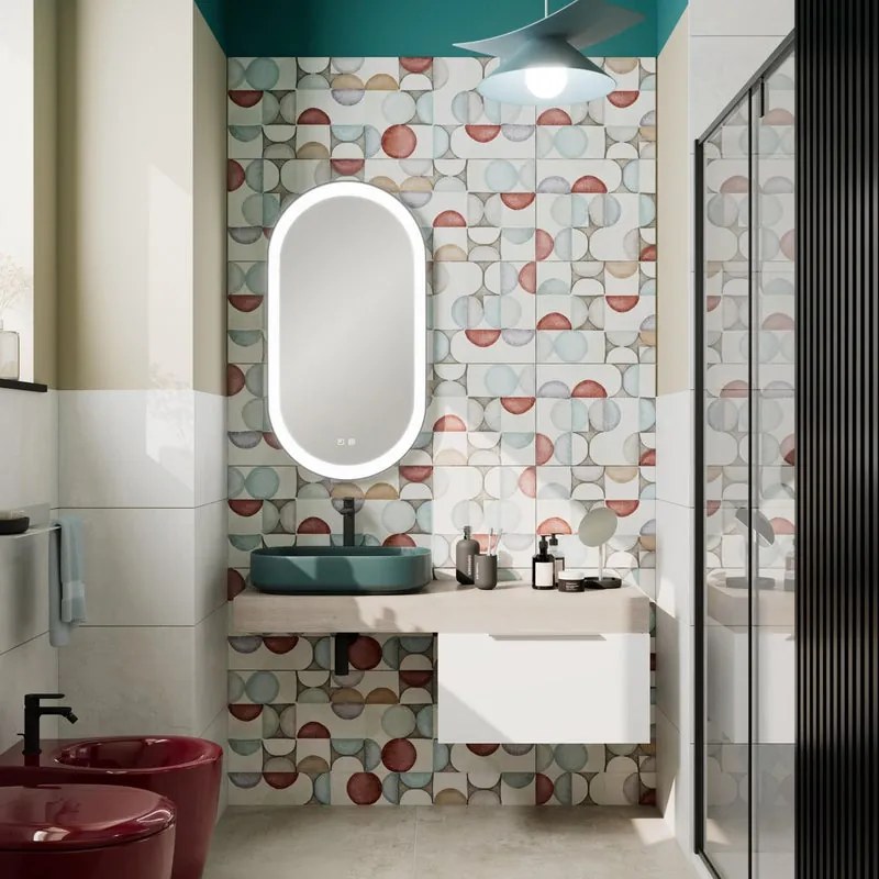 Mobile da bagno sospeso sotto lavabo L 59.5 x H 30 x P 45.5 cm bianco opaco, 1 cassetto Brera