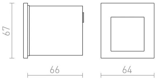 RED  - Design Rendl-R12015 - Lampada LED da esterno a plafone TESS LED/3W/230V IP54