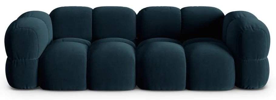 Divano blu scuro con rivestimento in velluto 250 cm Loretto – Cosmopolitan Design