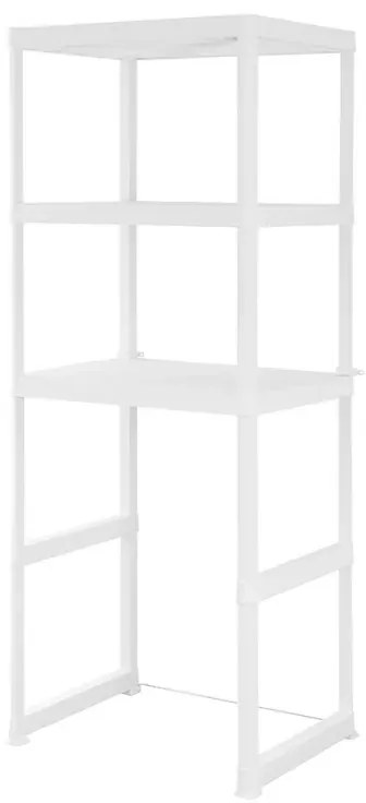 Scaffale sopra lavatrice bianco con 3 ripiani in kit di montaggio
