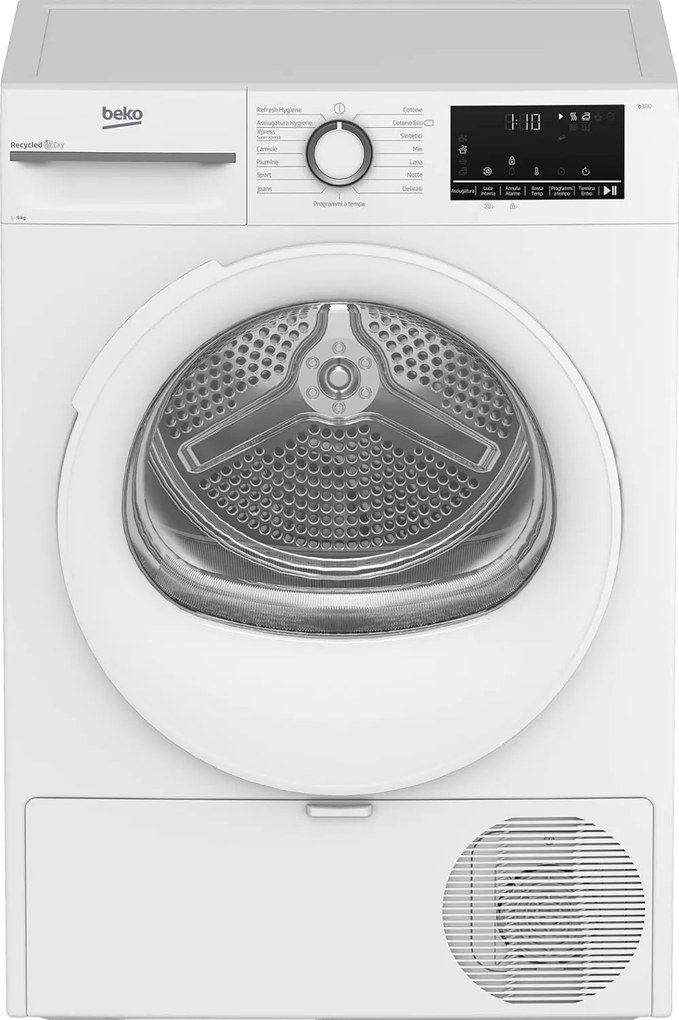 Asciugatrice Beko BMT491WI 9 Kg, Classe A+++, EcoGentle™ e Motore Inverter