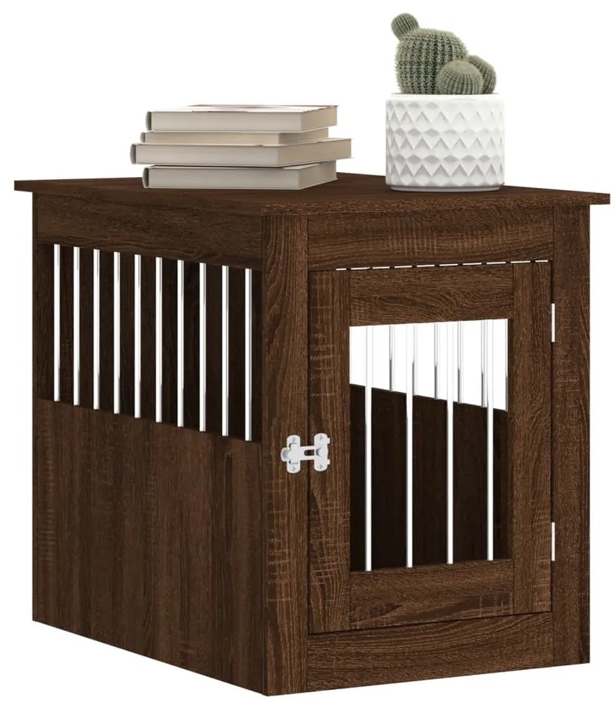 Gabbia cani arredamento rovere marrone 55x75x65cm multistrato