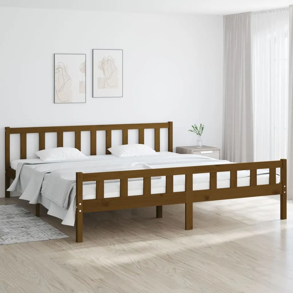 Giroletto Senza Materaso Ambra İn Legno Massello 200x200 Cm /