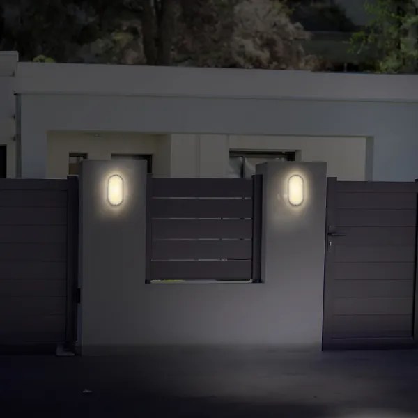Solight WO749-G- LED Lampada da esterno LED/20W/230V 4000K IP54 grigio ovale