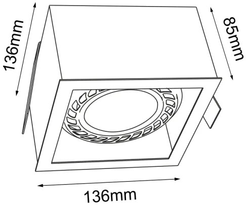 Brosline 3272 - Faretto da incasso CAGE 1xGU10/18W/230V nero
