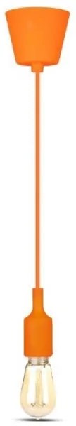 Lampadario su filo 1xE27/60W/230V arancione