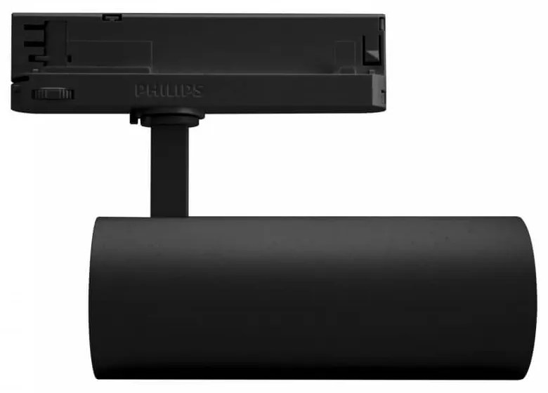 Faro LED 34W per Binario Trifase, 38°+60° Nero con driver Philips Colore  Bianco Caldo 2.700K