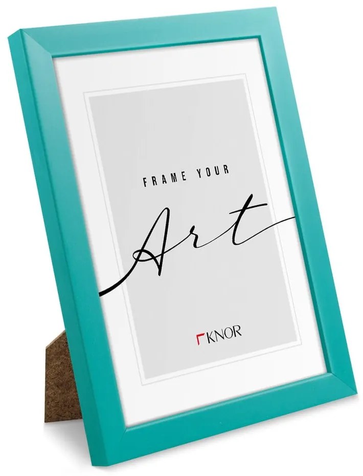 Cornice turchese verticale con sostegno/da appendere 20x26 cm – knor