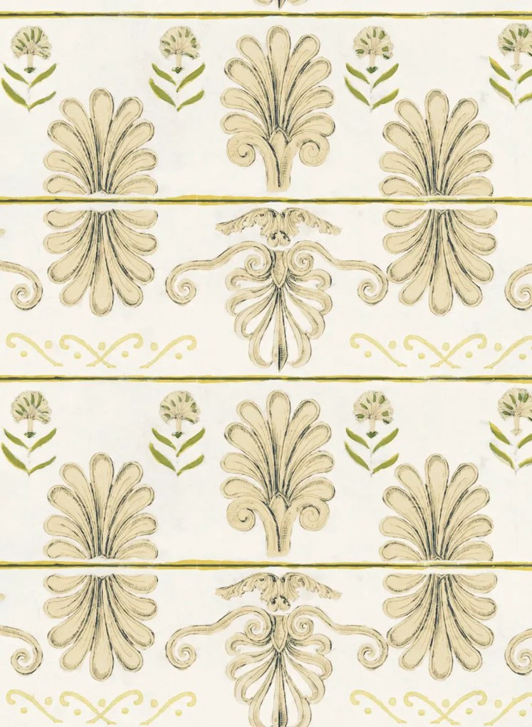 Mindthegap Carta da parati Mykonos Villa Motif - Taupe