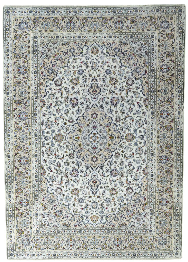 Kashan Tappeto 250 x 360 Beige (Iran) Annodato A Mano
