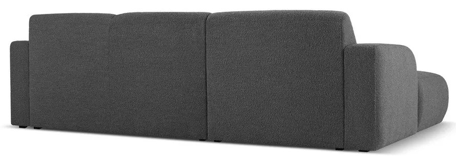 Divano angolare grigio scuro in tessuto bouclé (angolo sinistro) Molino - Micadoni Home