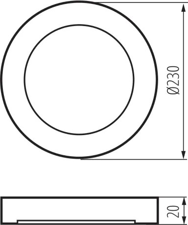 Kanlux 24607- Lampada LED 2 in 1 da soffitto/da incasso ERGA LED/17W/230V 3000/4000/6500K nera