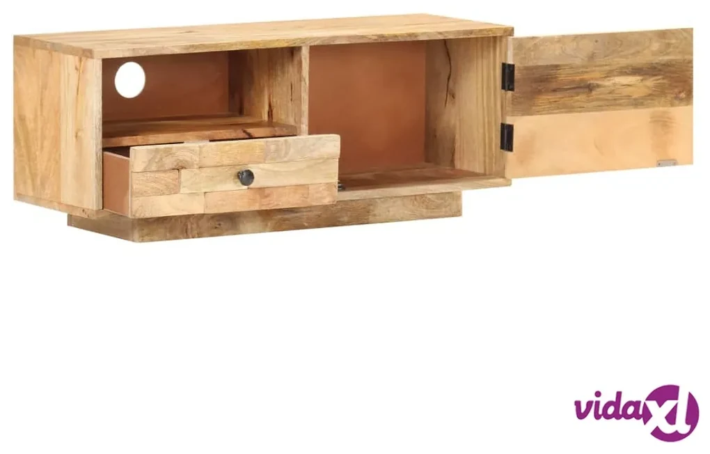 Mobile Porta TV 90x30x35 cm in Legno Massello di Teak